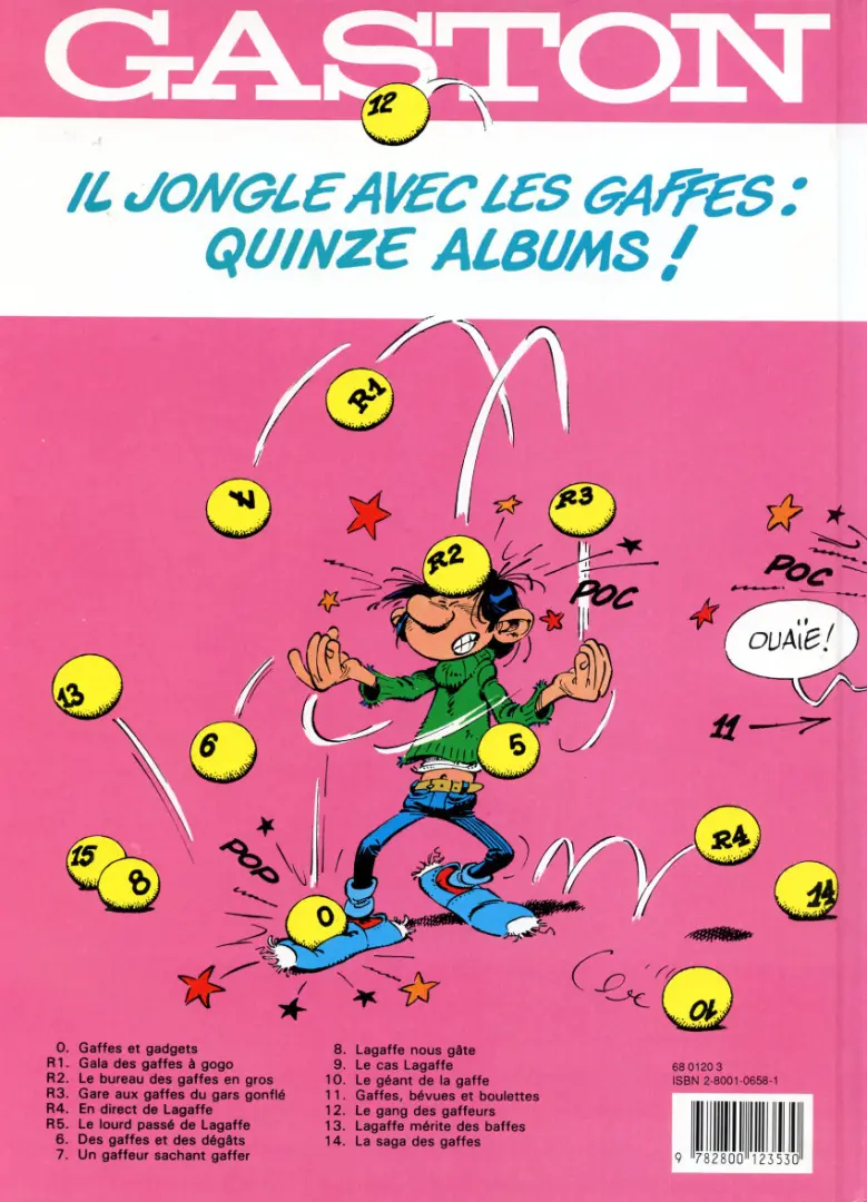 Verso de l'album Gaston Tome 13 Lagaffe mérite des baffes