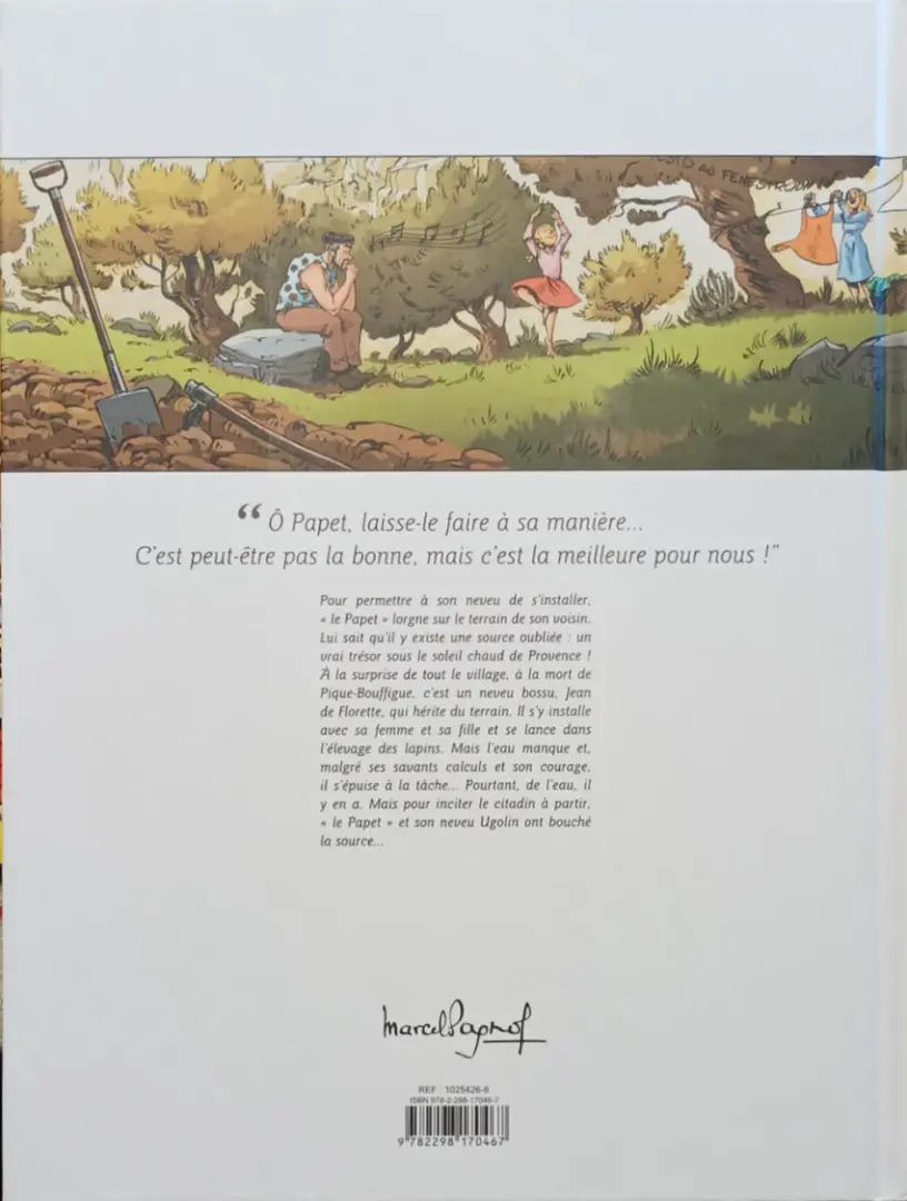 Verso de l'album Jean de Florette Deuxième partie