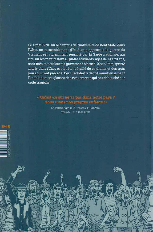 Verso de l'album Kent State Quatre morts dans l'Ohio