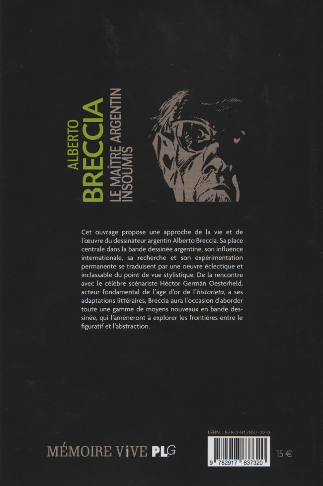 Verso de l'album Alberto Breccia, le maître argentin insoumis