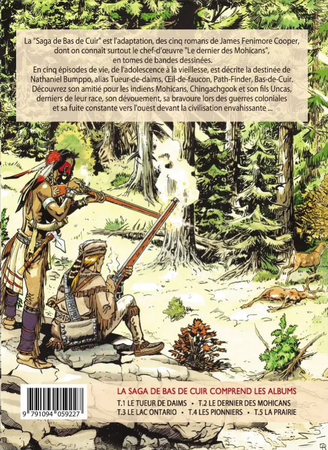 Verso de l'album La saga de Bas de Cuir Tome 3 le lac Ontario
