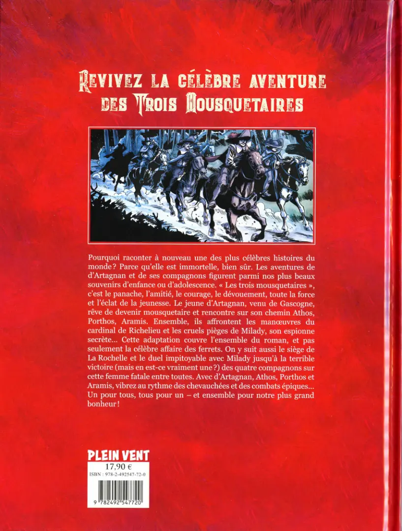 Verso de l'album Les trois mousquetaires 1 Les Trois Mousquetaires