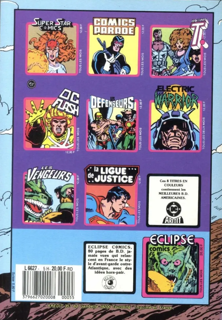 Verso de l'album Hulk Album N° 5