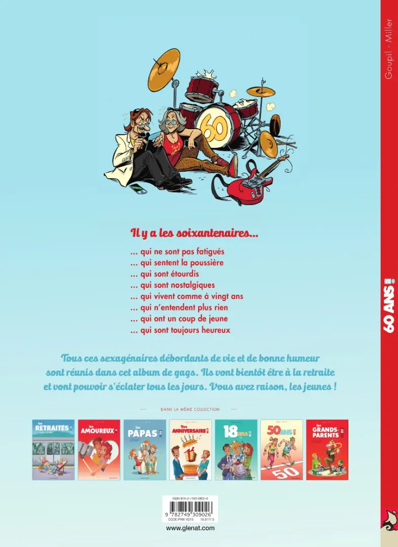 Verso de l'album 60 ans en BD !