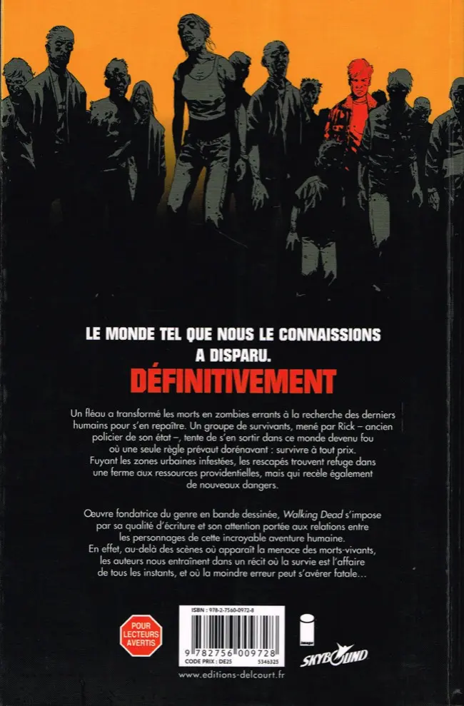 Verso de l'album Walking Dead Tome 2 Cette vie derrière nous