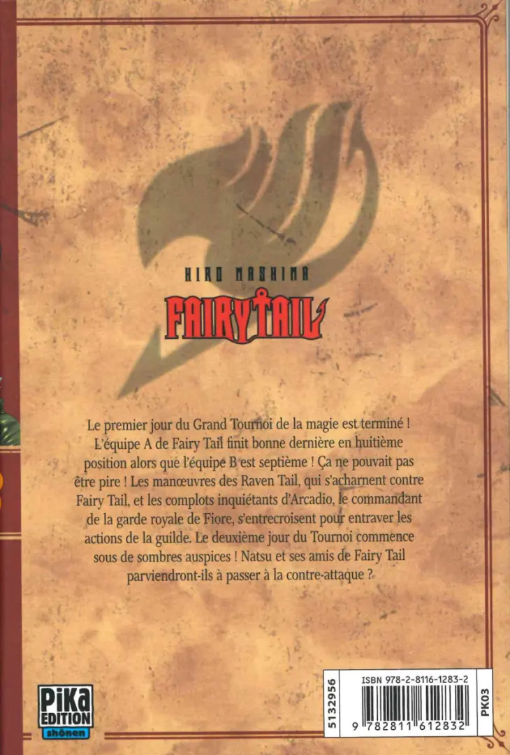 Verso de l'album Fairy Tail 33
