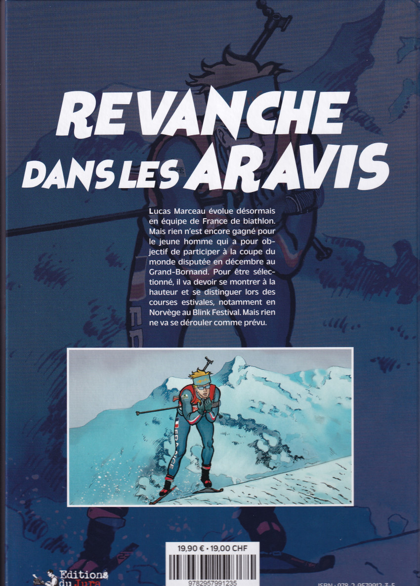 Verso de l'album Les aventures de Lucas, champion de biathlon 2 Revanche dans les Aravis