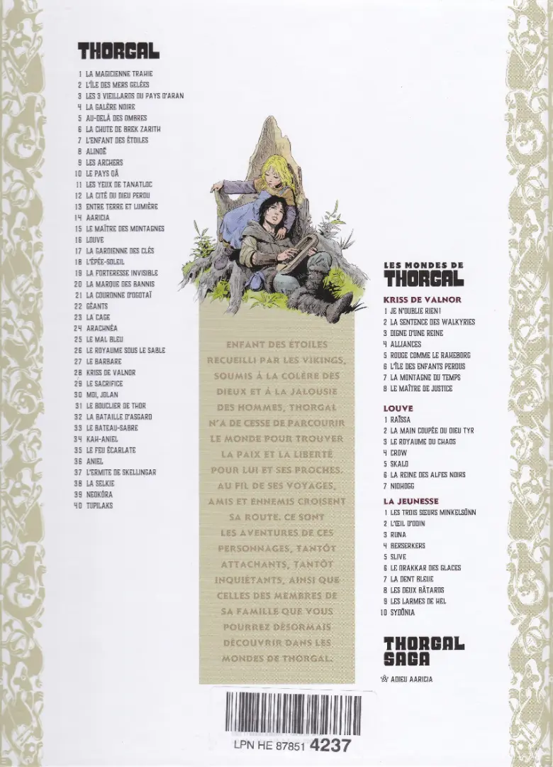 Verso de l'album Les mondes de Thorgal - La Jeunesse de Thorgal Tome 2 l'oeil d'odin