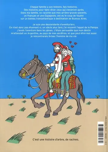 Verso de l'album Les Descendants ou l'appel de la Pampa