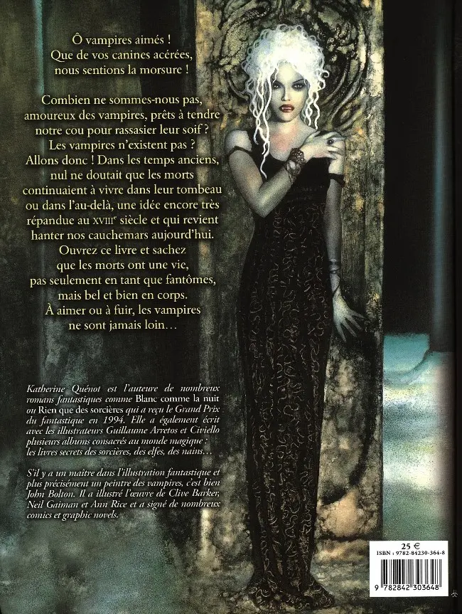 Verso de l'album L'Encyclopédie amoureuse des vampires