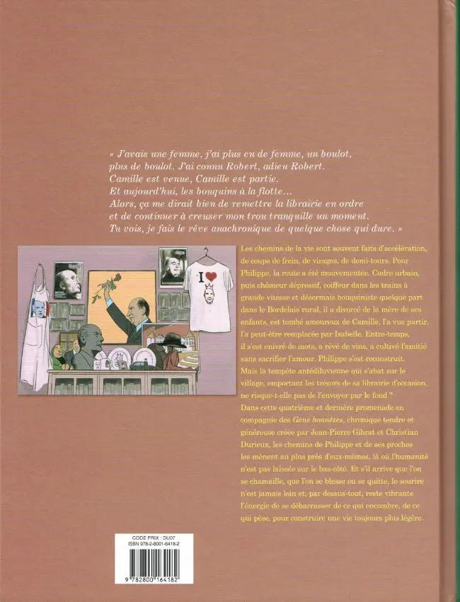 Verso de l'album Les Gens honnêtes Quatrième partie