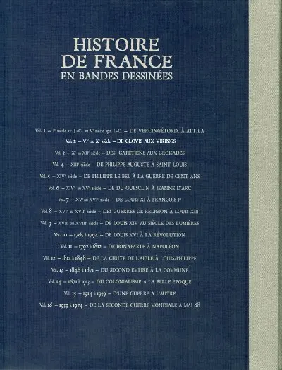 Verso de l'album Histoire de France en Bandes Dessinées Tome 2 De Clovis aux Vikings