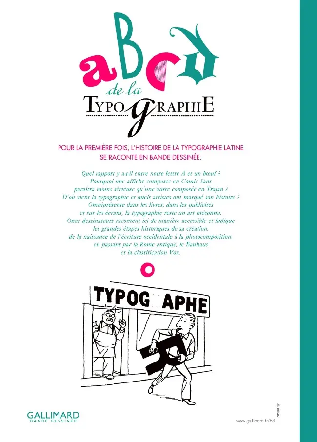 Verso de l'album ABCD de la typographie