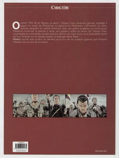 Verso de l'album Kamikazes Tome 1