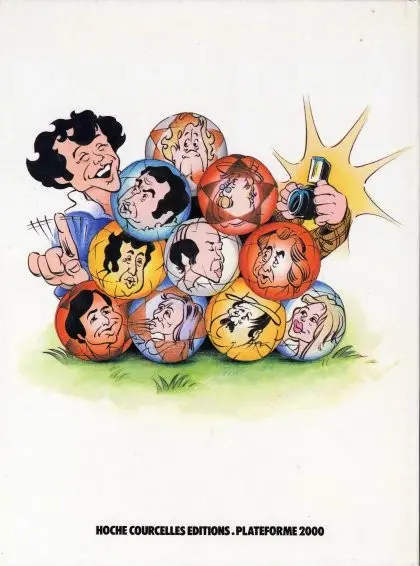 Verso de l'album Une aventure de Michel Platini Le ballon en or