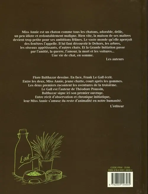 Verso de l'album Miss Annie Tome 1