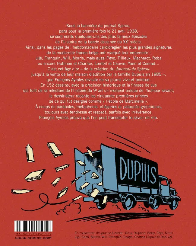 Verso de l'album Moments clés du Journal de Spirou 1937-1985