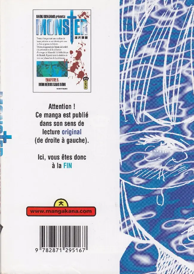 Verso de l'album Monster Chapitre 8 Mon héros sans nom