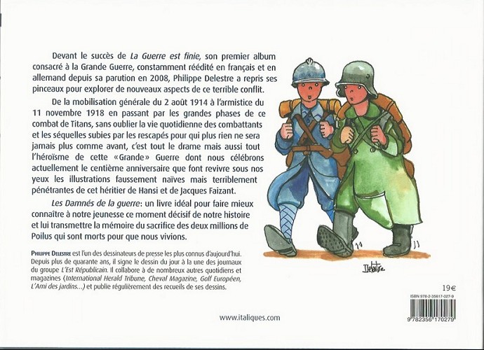 Verso de l'album Les damnés de la guerre