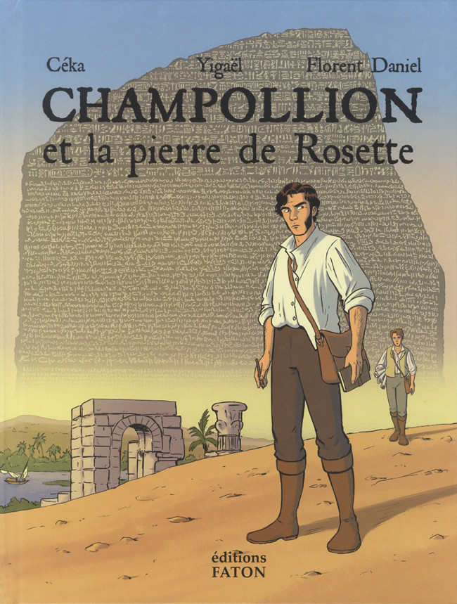 Couverture de l'album Champollion et la pierre de Rosette