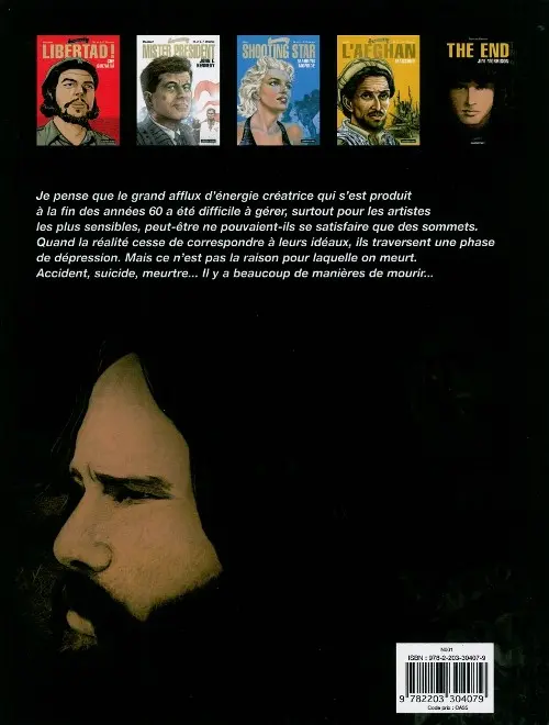 Verso de l'album Rebelles Tome 5 The End - Jim Morrisson