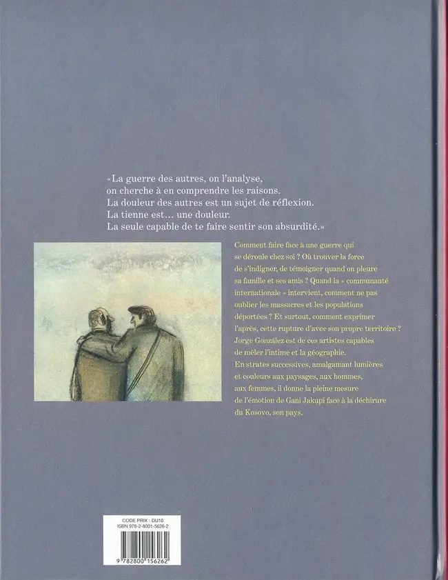 Verso de l'album Retour au Kosovo