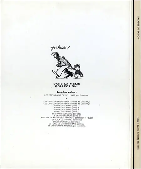 Verso de l'album Salades de saison