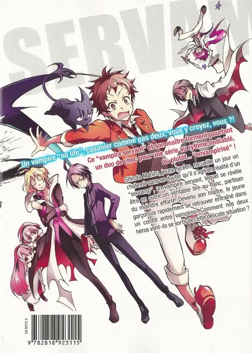 Verso de l'album Servamp 1