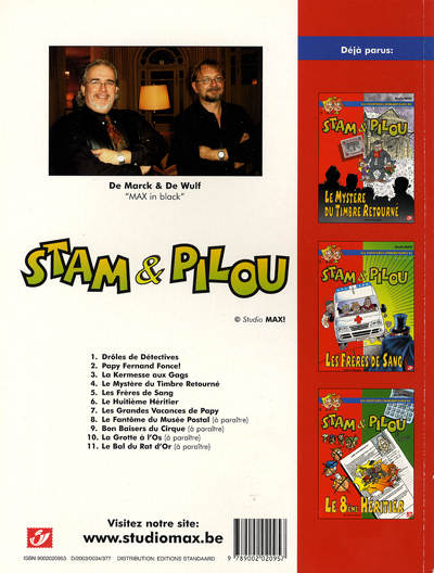 Verso de l'album Les aventures involontaires de Stam & Pilou Tome 7 Les grandes vacances de Papy