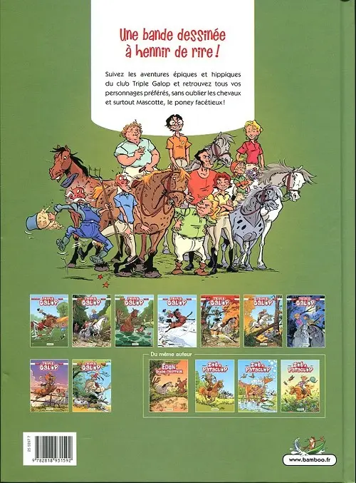 Verso de l'album Triple galop Tome 9