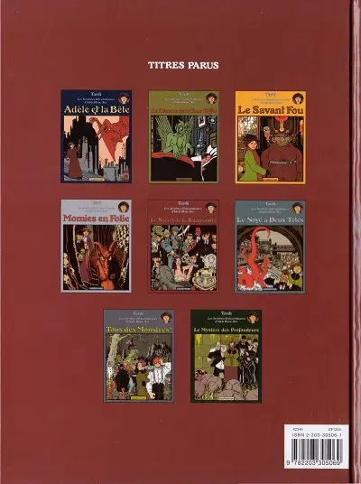 Verso de l'album Les Aventures Extraordinaires d'Adèle Blanc-Sec Tome 5 Le Secret de la Salamandre