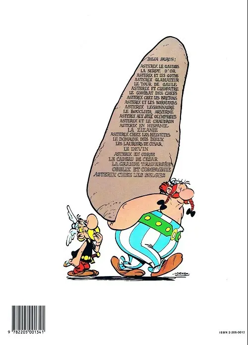 Verso de l'album Astérix Tome 4 Astérix gladiateur