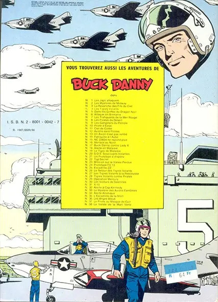Verso de l'album Buck Danny Tome 5 Dans les griffes du Dragon Noir