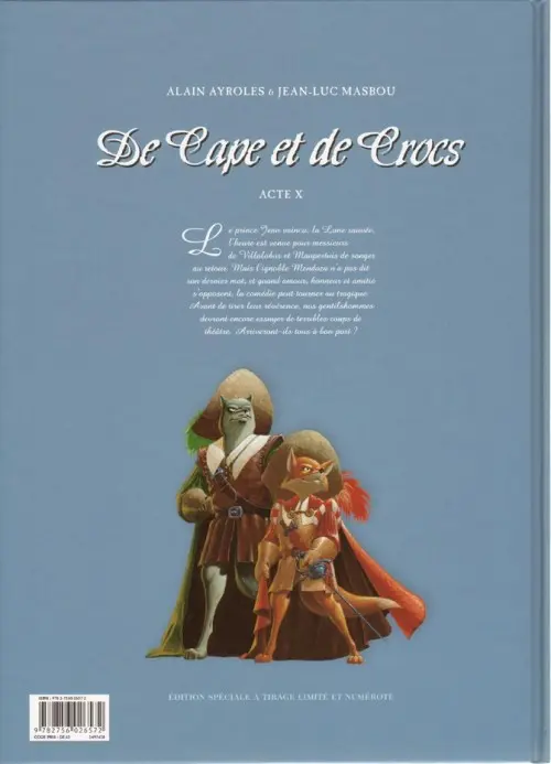 Verso de l'album De Cape et de Crocs Tome 10 De la Lune à la Terre