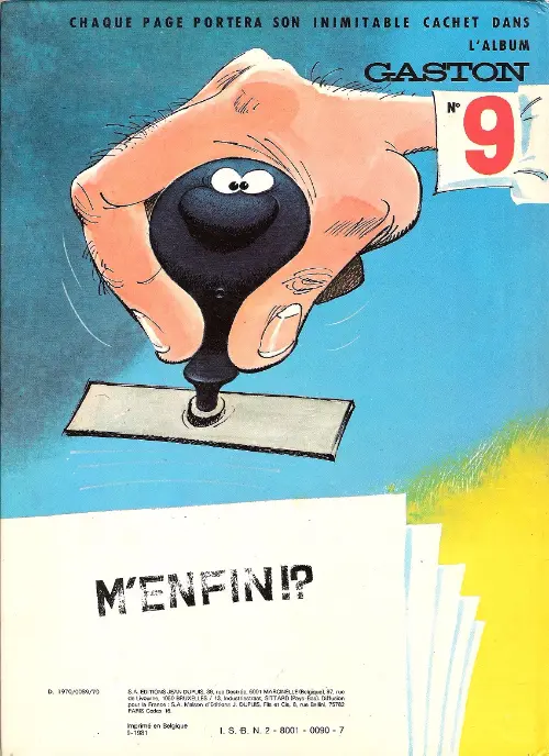 Verso de l'album Gaston Tome 8 Lagaffe nous gâte