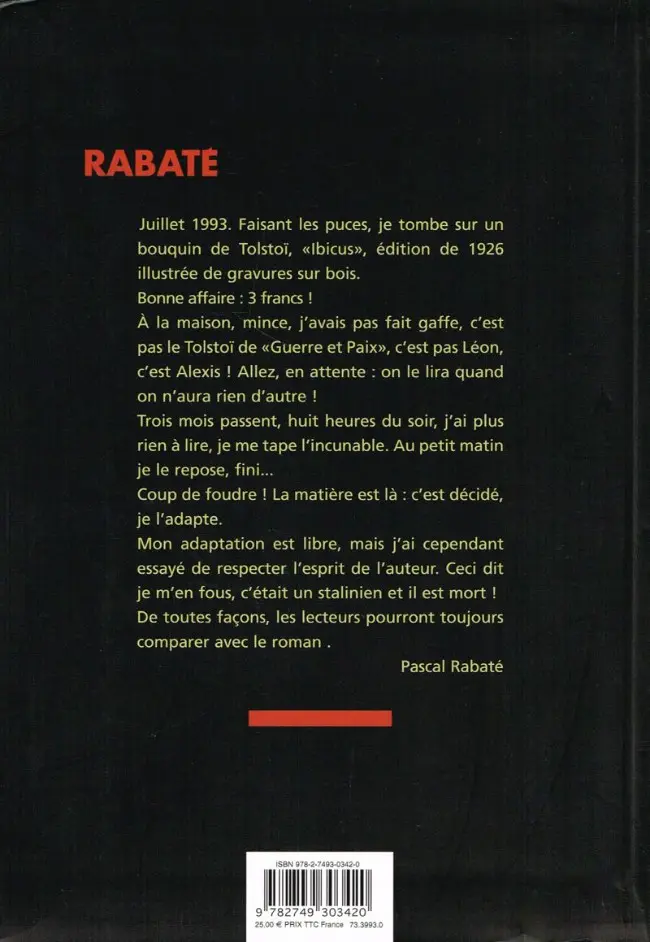 Verso de l'album Ibicus Intégrale