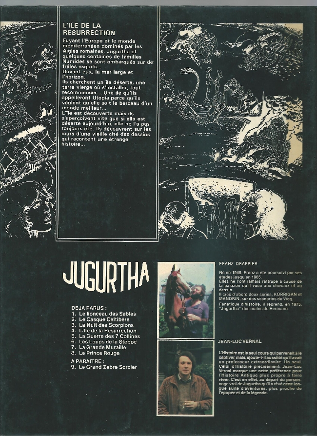 Verso de l'album Jugurtha Tome 4 L'île de la Résurrection