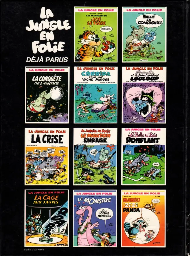 Verso de l'album La Jungle en folie Tome 1 Les aventures de Joé le tigre