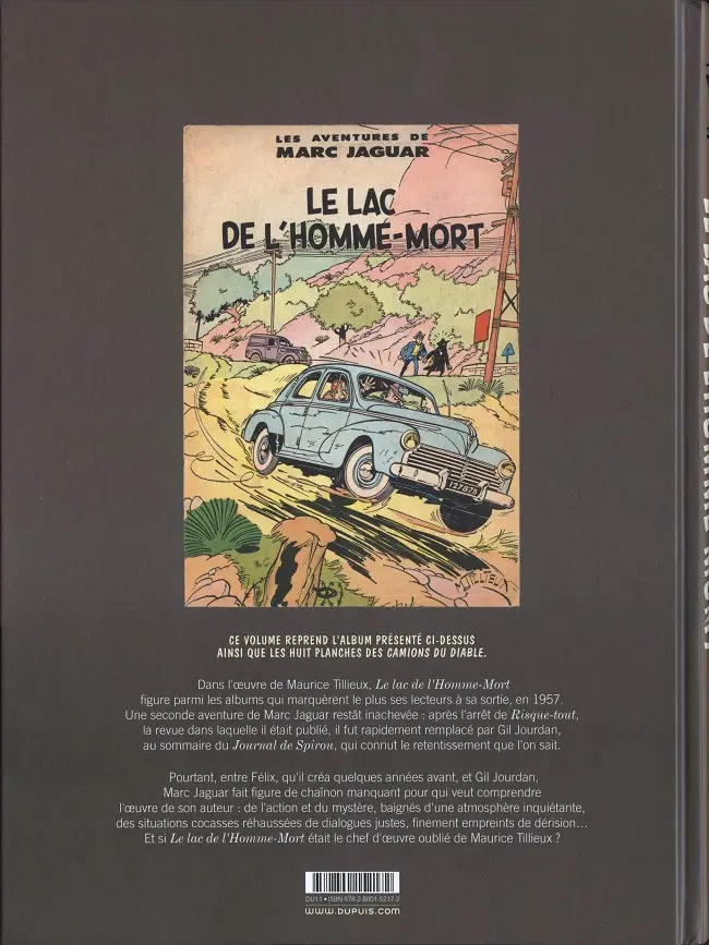 Verso de l'album Marc Jaguar Tome 1 Le Lac de L'homme Mort