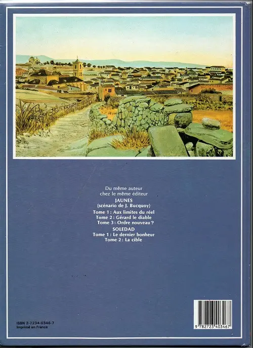 Verso de l'album Soledad Tome 1 Le dernier bonheur