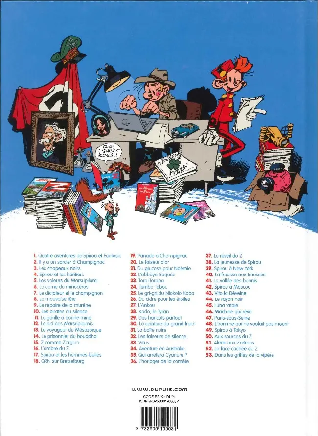Verso de l'album Spirou et Fantasio Tome 6 La corne de rhinocéros