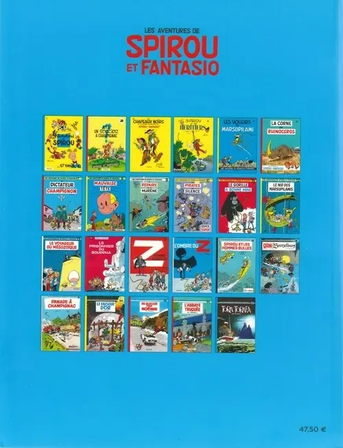 Verso de l'album Spirou et Fantasio L'Intégrale 1