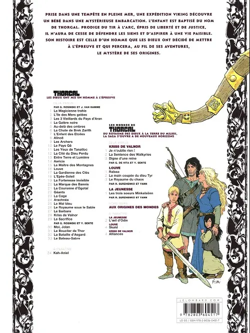 Verso de l'album Thorgal Tome 6 La chute de Brek Zarith