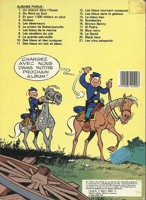 Verso de l'album Les Tuniques Bleues Tome 10 Des bleus et des tuniques