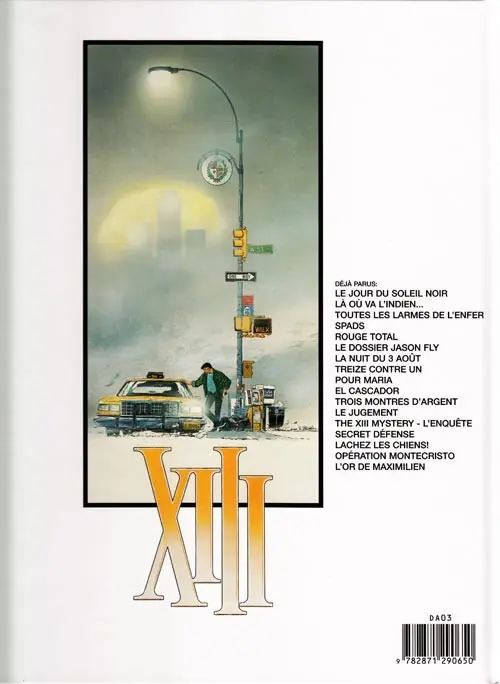 Verso de l'album XIII Tome 8 Treize contre un