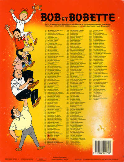 Verso de l'album Bob et Bobette Tome 267 Lilli natal