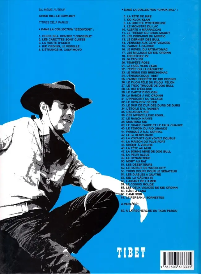 Verso de l'album Chick Bill Tome 51 Le persan à sornettes