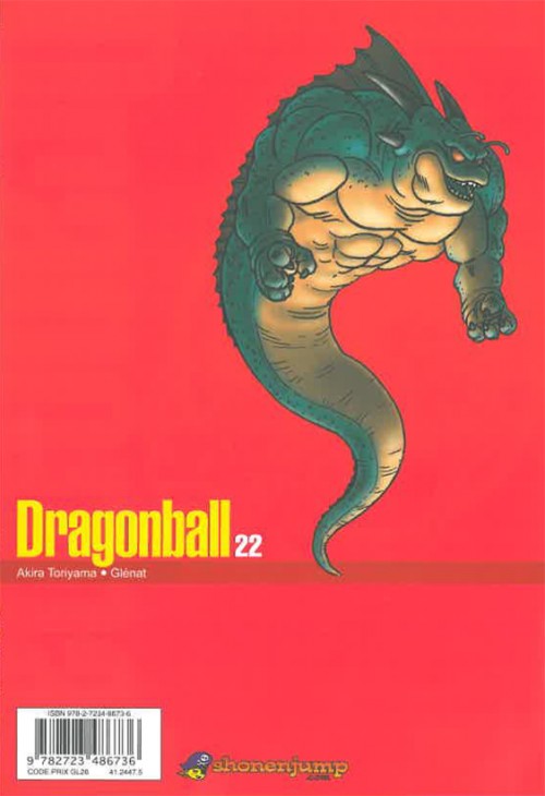 Verso de l'album Dragon Ball 22