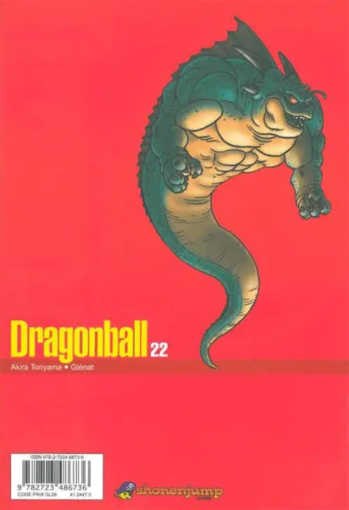 Verso de l'album Dragon Ball Perfect Edition 22
