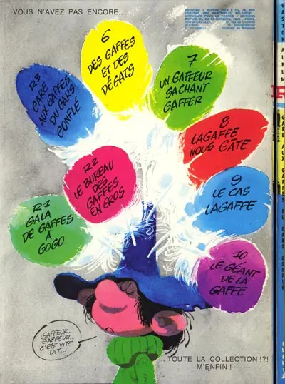 Verso de l'album Gaston Tome 3 Gare aux gaffes du gars gonflé
